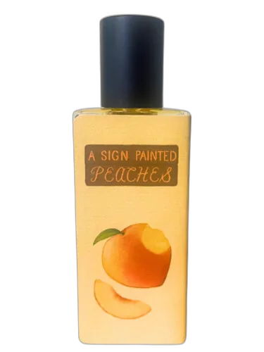 A Sign Painted Peaches Sorce